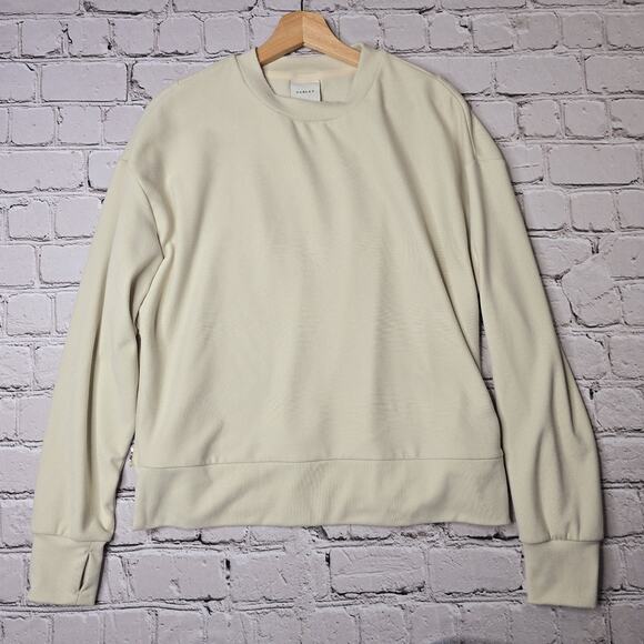 Varley Horton Side Zip Crewneck Sweatshirt Ribbed Finish Back Yoke Detail Size S - Picture 1 of 11